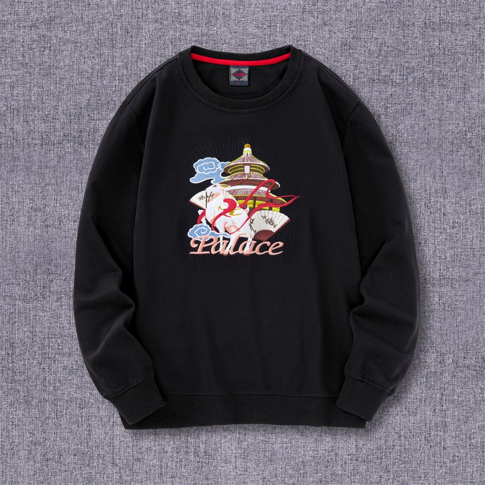 

Embroidery Chinese Style Sweatshirt For Men Long Sleeve Loose Fit Autumn Quality Cotton Pullovers Casual Oversized 4XL Sudaderas