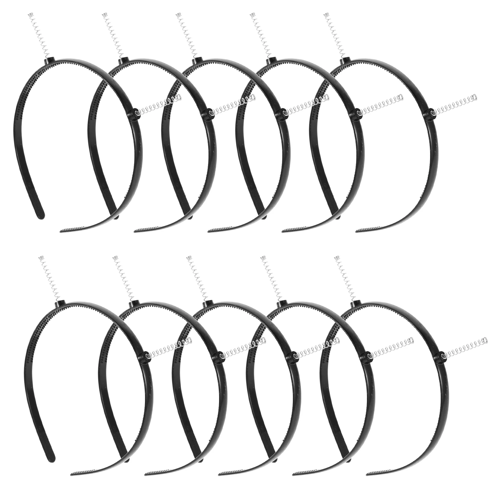 

10pcs Hairband Accessories Toothed Headbands for Diy Crafts Making Non Slip Holiday Concert Party