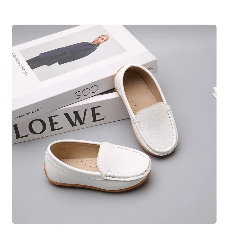 JGSHOWKITO 2026 Brandneue Jungen Casual Loafers Modische Klassische Weiche PU Slip-on Kinder Hochzeit Party Leder Flats Mokassins Trendy – Detail 12