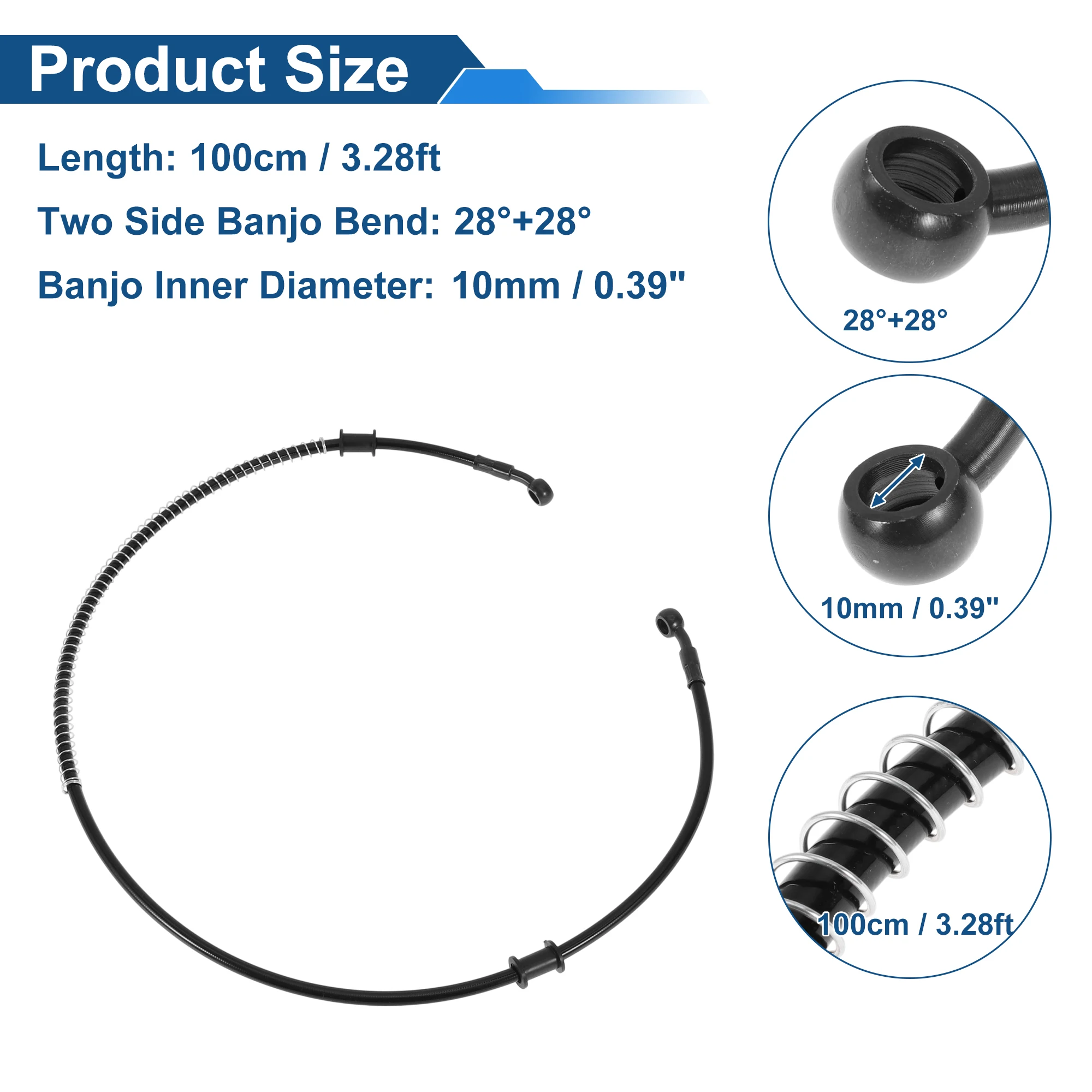 UXCELL 100cm Motorcycle Brake  - Brake Line Motorcycle ulasan dan harga