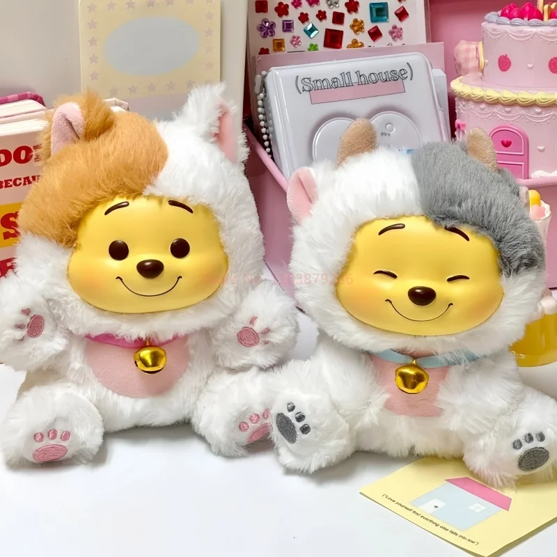 Disney Winnie The Pooh Pesta Nakal Vinil Kotak Buta Mewah Liontin Tas Beruang Pooh Kotak Misteri Hadiah Model Mainan Kejutan Boneka Lucu