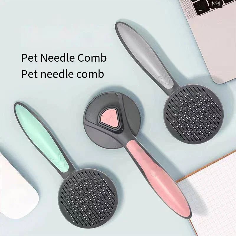 

Pet self-cleaning comb de-fluffing hair remover brush cat hair removal dog massage comb de-shedding artefacts cleaning supplies