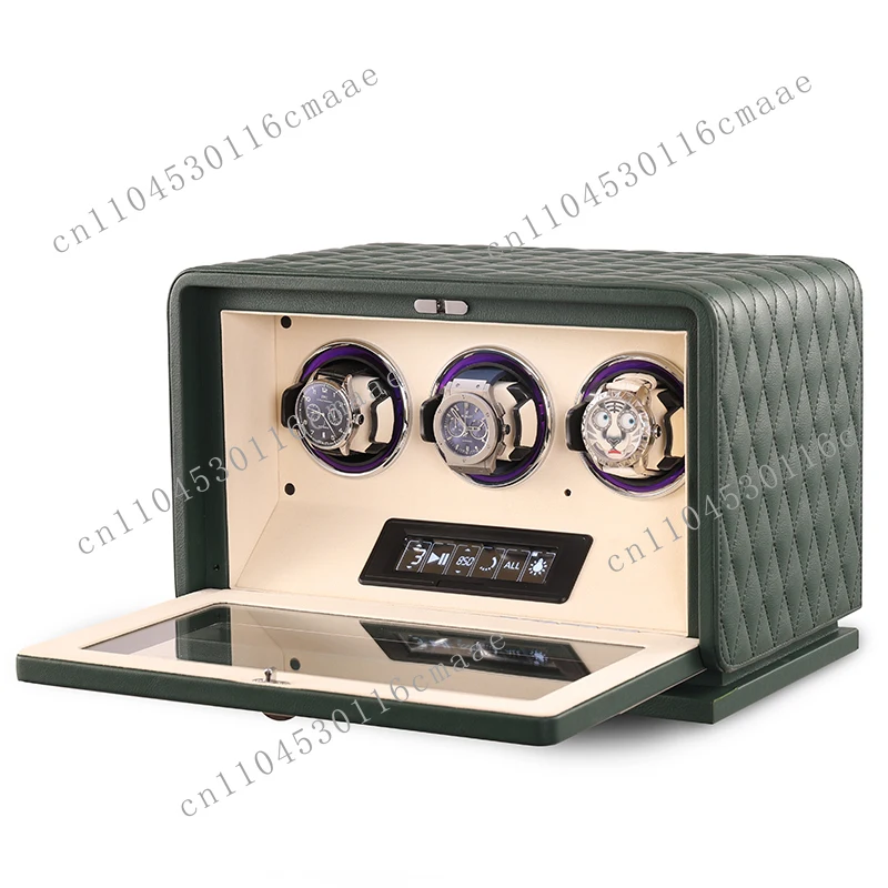 Luxury Automatic Triple Watch Winding Machine, High-end Professional Winding, Silent and Anti Magnetic Protective Cover