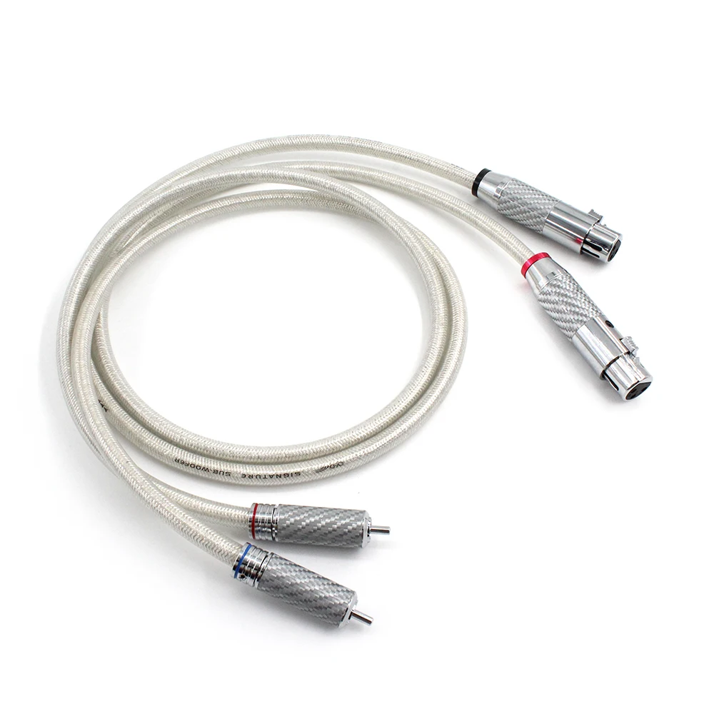 

Pair QED OCC Silver Plated RCA TO XLR Balanced Female Audio Intercconnect Cable HIFI Analogue Cable