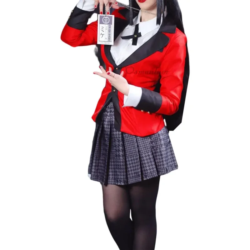 أأ ★ كوس بنات نساء زي مدرسي أنيمي Kakegurui تأثيري Jabami Momobami Kirari Yumemite ملابس JK فستان جديد 2025