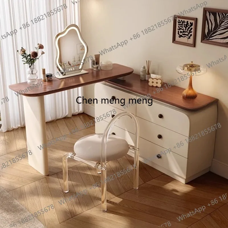 

F4567Wooden Vintage Dressing Table Girls Multifunctional Cabinets Fashionable Dressing Table Stool Standing Coiffeuse Rome Furni