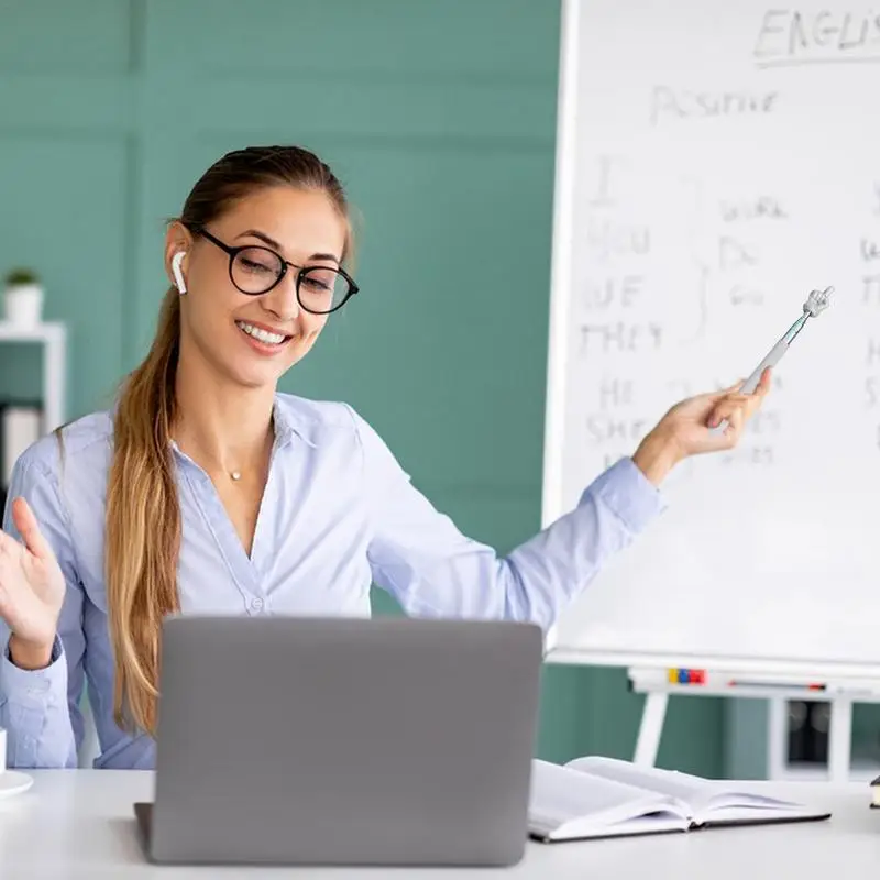 Pointeur de Doigt Rétractable Télescopique, Mini Bâton de Pointeur pour Enseignants et Enseignants