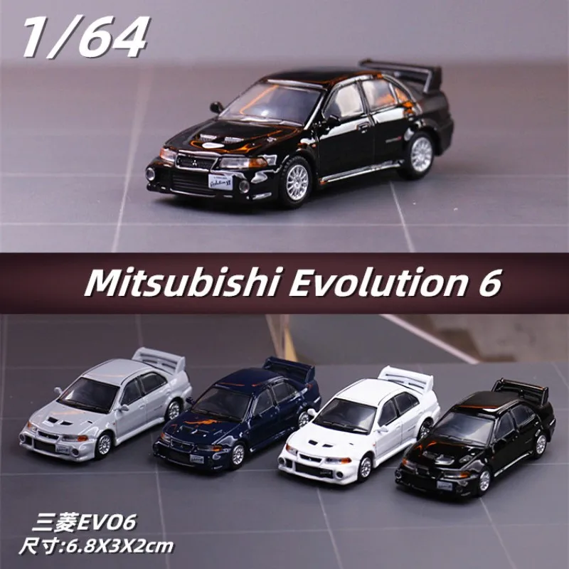 

JKM 1/64 Mitsubishi Lancer EVO 6 5 4 Evolution VI EX2000 Alloy Car Model Diecast Vehicles simulation Collectibles Kids Toy Gifts