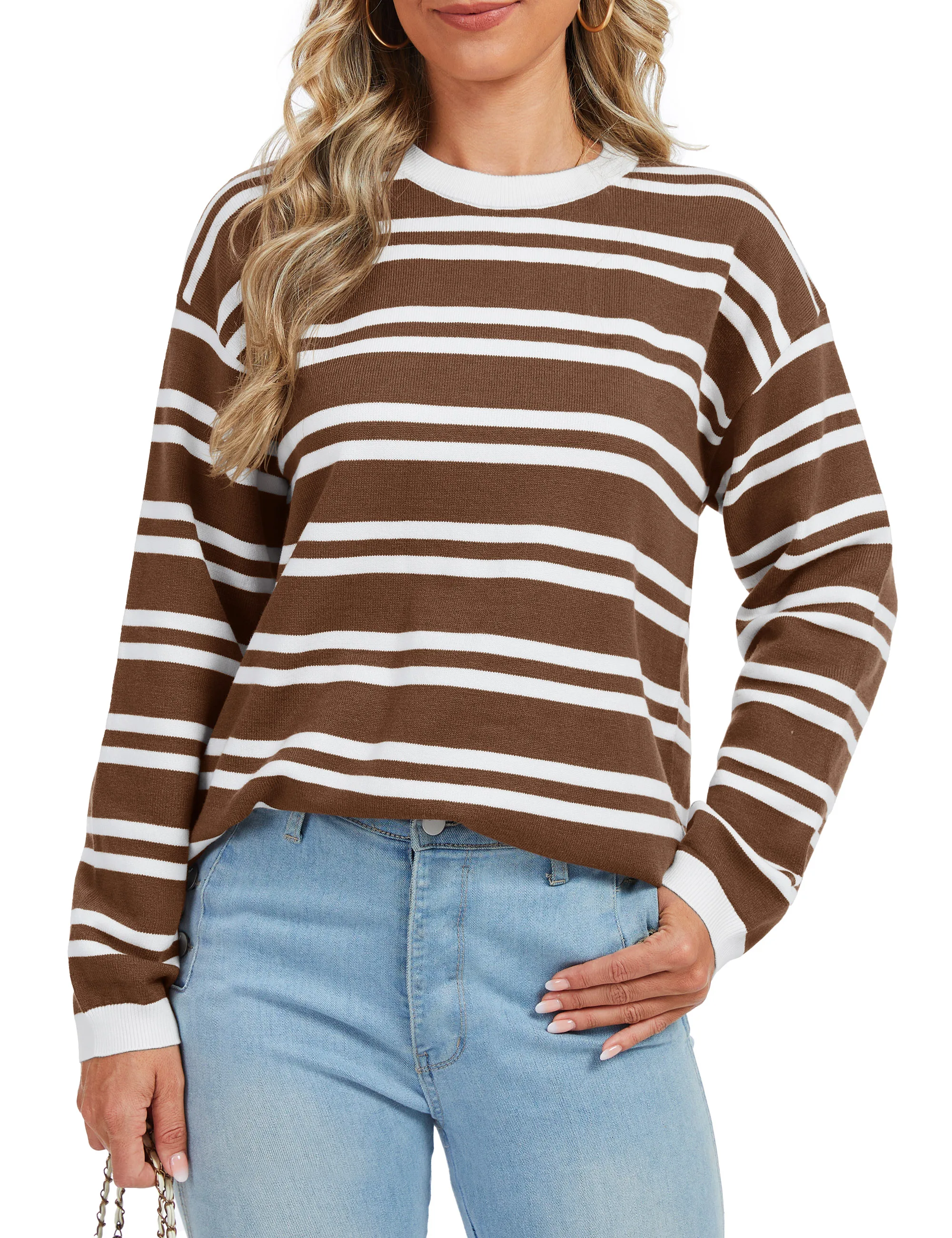Brown striped White
