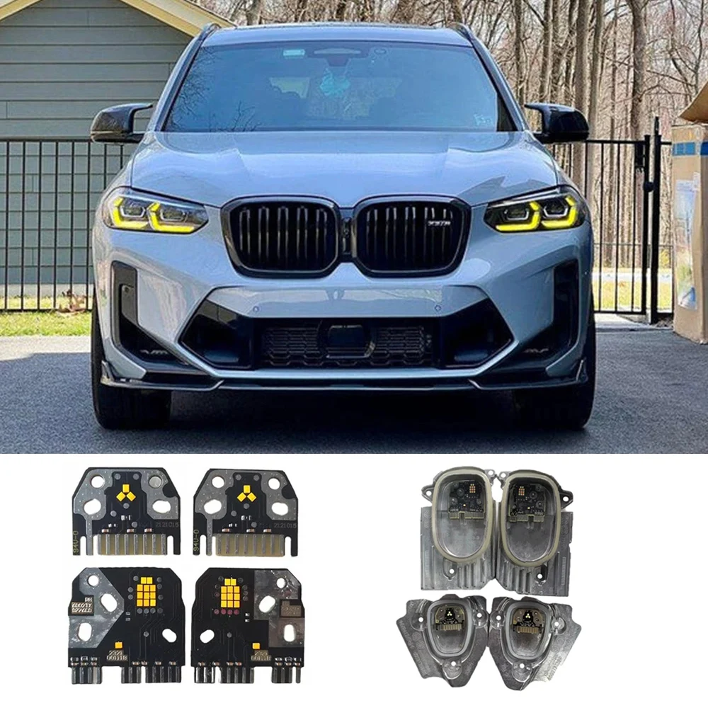 

For 2022-2024 BMW X3 G01 X4 G02 X3M F97 X4M F98 Style Daytime Running Lights Turn Light LED Boards Set 63115A0E623 63115A0E624