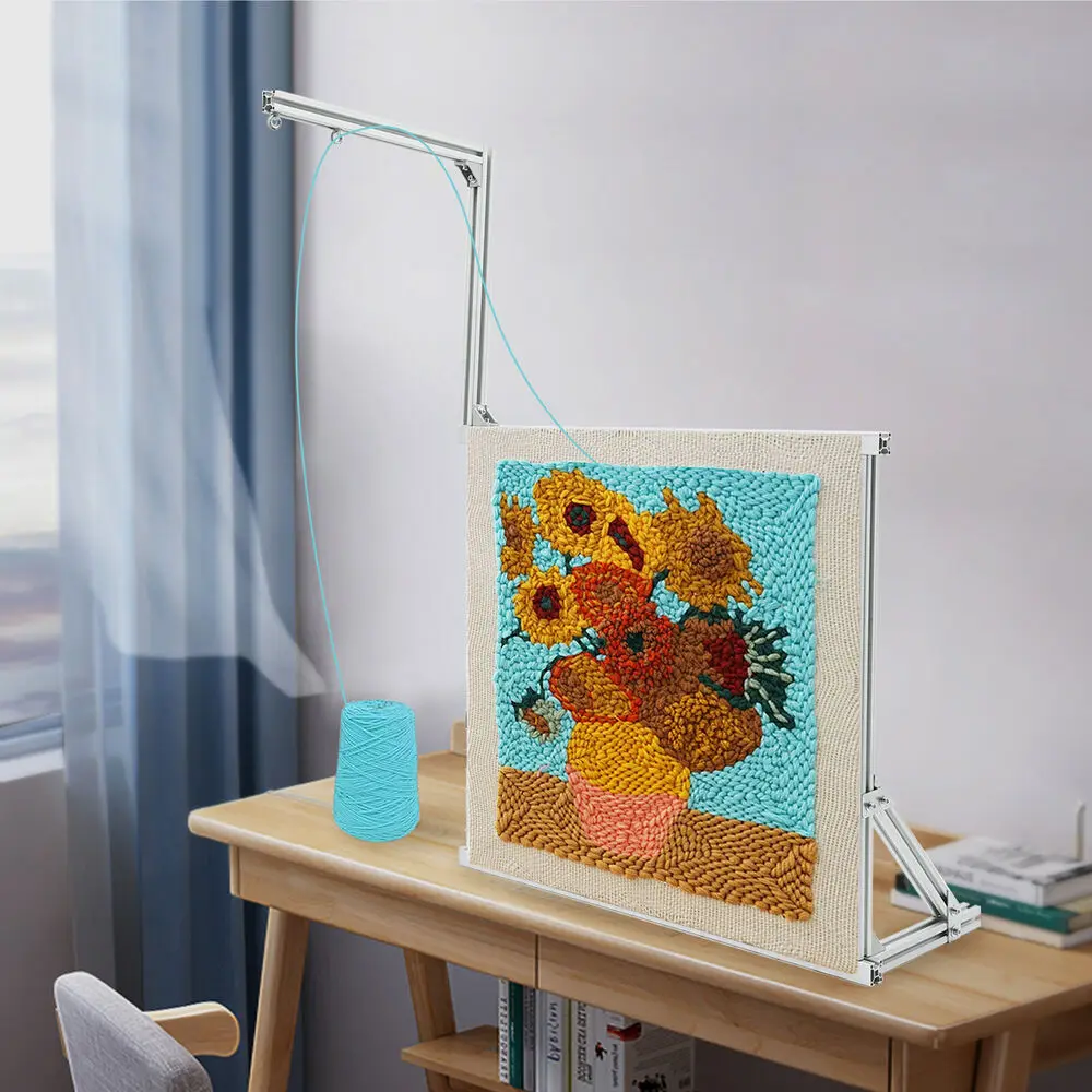 

35.43 Inch Tufting Frame Silver Rug Tufting Frame, Aluminium Alloy Tufting Frame