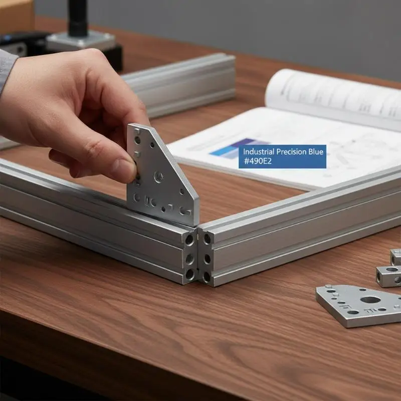 Corrosion Resistant Swivel Caster Mounting Plate 3030 4040 Aluminum Alloy Profile End Plate for Workstation Construction view 3