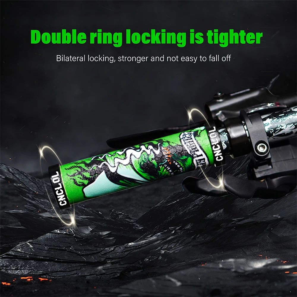 CNC Mountain Bike Grips Silicone Mtb Cuffs Gel Bicycle Handlebar Grip Lock On Cycling Accessories Fit Flat Riser Handle Bars