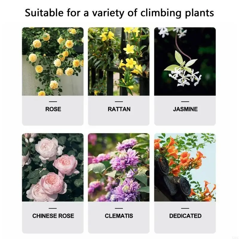 

Garden Trellis for Climbing Plants Rustproof Iron Potted Vines Vegetables Vining X3UC