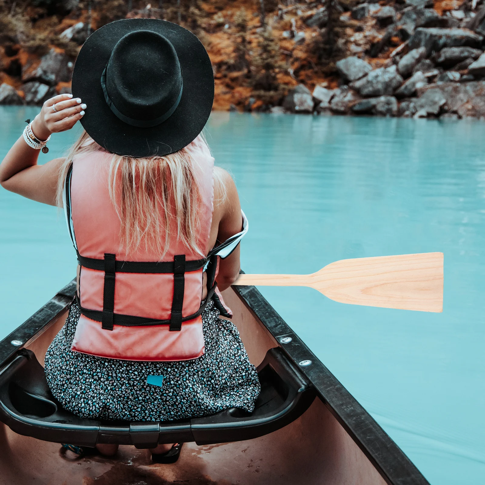 

Wooden Paddle 19.5 Inch Wide 10cm Thick 2cm Handmade Boat Kayak Canoe Water Sports Ergonomic Durable