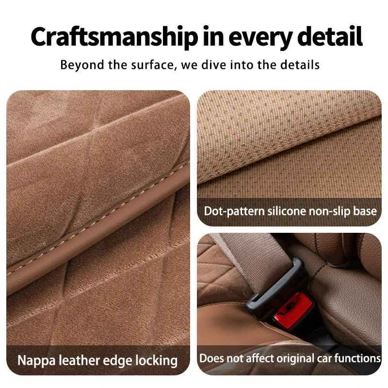 Car Seat Mats For Tesla ‌Model 3 Model Y Model X Model S Cybertruck‌ Flannel Back Seat Pad Protector Covers Cushion Accessories - view 5