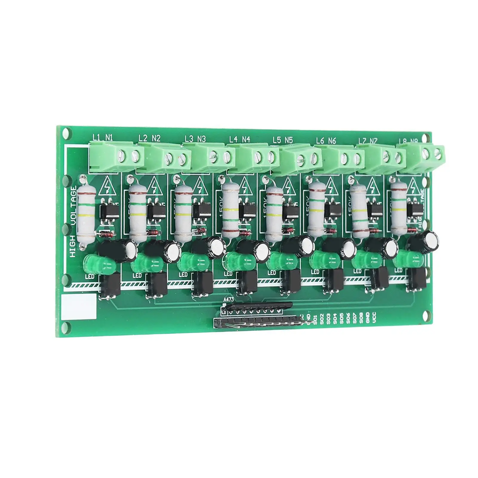 220V AC Optocoupler Isolation Voltage Detect Board 8 Channel PLC Detection Module for diy