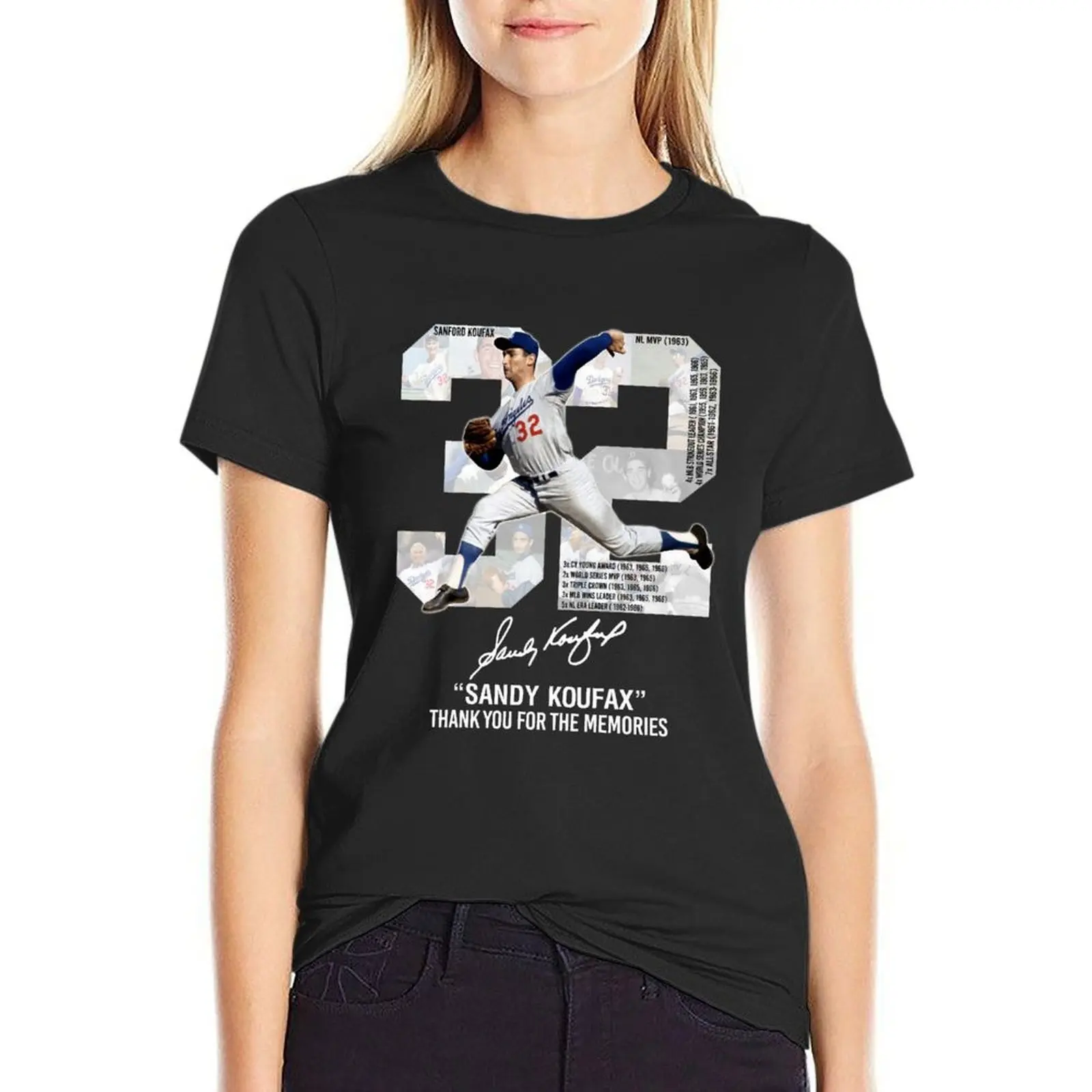 

Sandy Koufax Thank You For The Memories Signature, Unisex, Trending T-Shirt vintage clothes tops cute t-shirts for Women