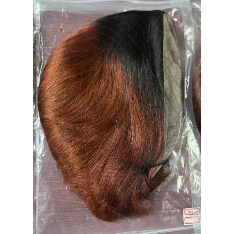 8 Zoll 12A Echthaar 13x4 Lace Frontal Perücke aus Virgin Remy Echthaar, von Ohr zu Ohr, Pixie Cut, kurze, glatte Perücke für den täglichen Gebrauch von Frauen. – Detail 14
