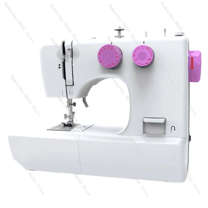 818 Household Multifunctional 45-Line Double Needle Mini Sewing Machine for Overlock and Buttonhole
