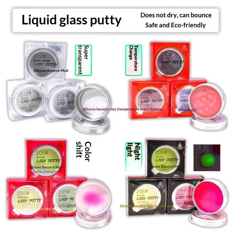Lab Putty Crystal Clear Glass Stress  Toy for Adults and Kids Smart  for Office Classroom Fun