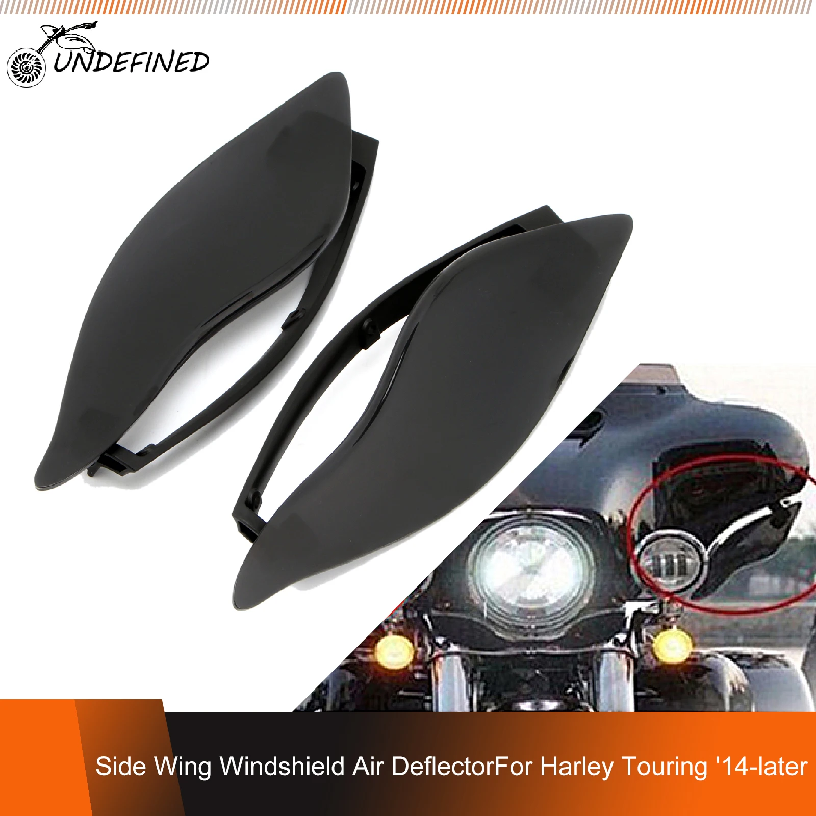 

Air Deflector for Harley Touring Electra Street Glide Ultra Limited CVO Trike 14-2020 Motorcycle Adjustable Side Wing Windshield