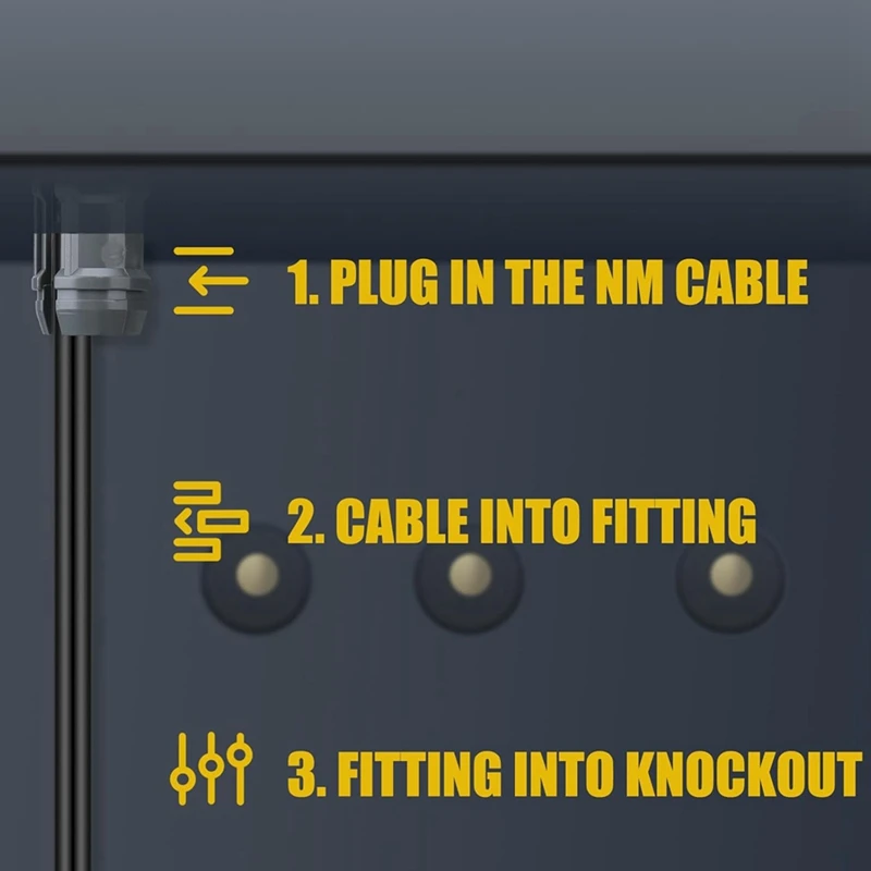 100Pcs Wire Fixing Buckle Snap Style Installation For Wiring 14/2-10/3 AWG,(1/2 Inch)