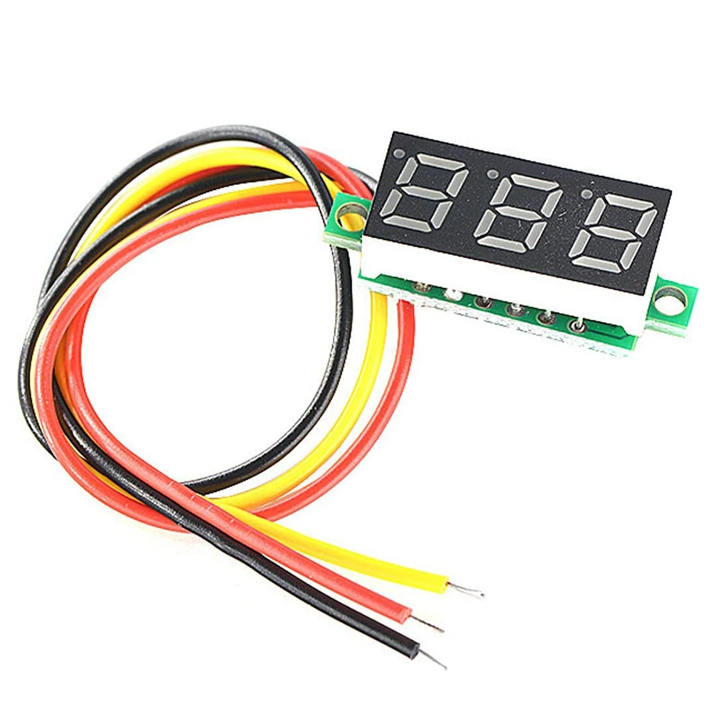 1Set DC Voltmeter Display 3-Wire DC 0-100V Voltage Tester 4 Colors Combined Mini