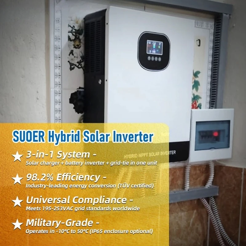 10kw  Pure Sine Wave Inverter 24v 48v 10kw on Off Grid Hybrid Solar Inverter Price 10kw 6.2kw 4.2kw Hybrid Solar Inverters