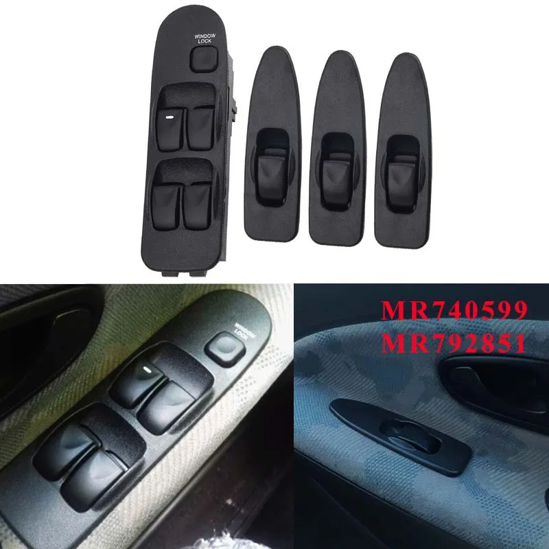 4PCS Electric Power Window Control Switch MR740599 Front Left Right Window Switch Panel For Mitsubishi Carisma