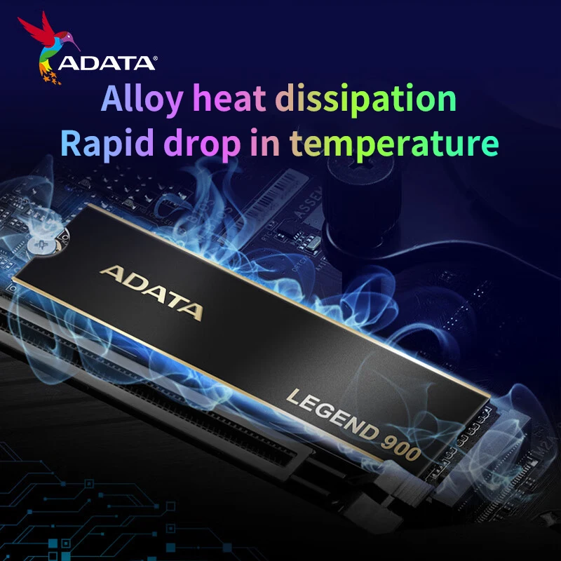 ADATA SSD XPG Nvme M.2 2280 TLC LEGEND 900 PCIe4.0 Solid State Drive 2TB Heat Sink Internal Hard Drive for Desktop Laptop