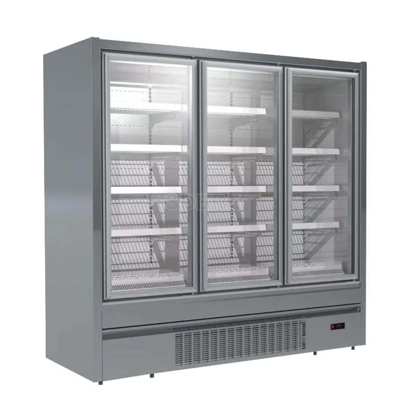 FOODLINE Customized Multideck Cabinet Glass Door Commercial Showcase Fridge Upright Freezer Display Refrigerator System