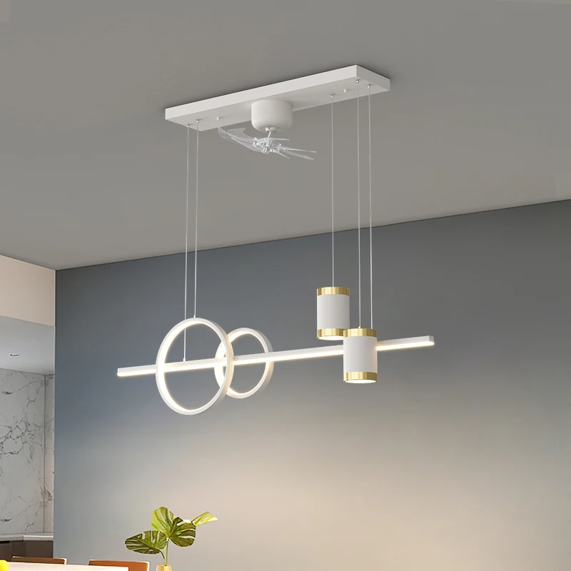 Imagem -05 - Modern Nordic Hanging Ventiladores de Teto com Luz Quarto Pendant Lights Lâmpada Interior Home Decor Luminárias