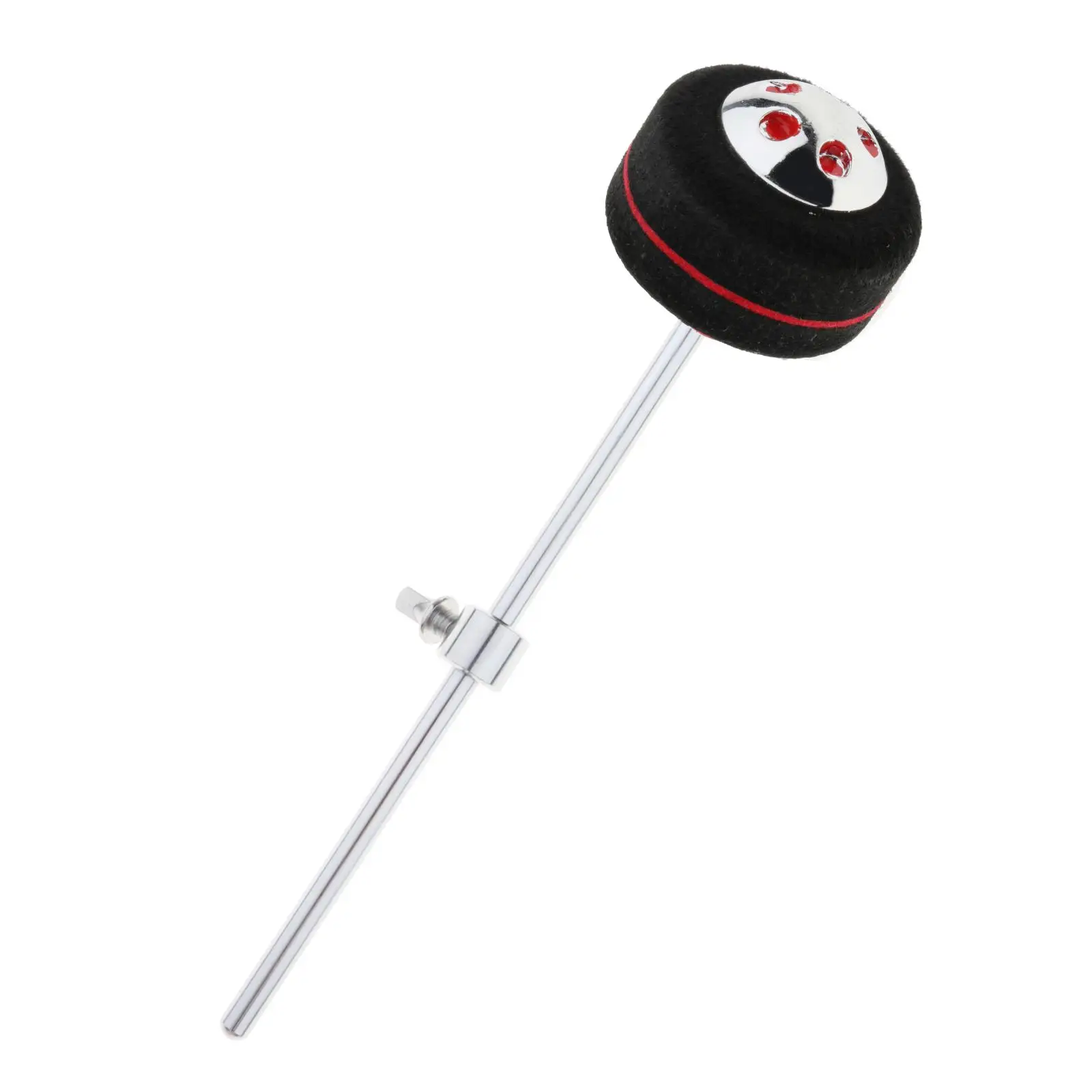 Drum Kick Beater Head,Stainless Steel Shank,Black Felt Drum Pedal Beater,Percussion Accessory