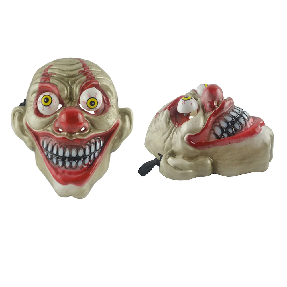 Máscara asustada de Halloween, máscara de payaso de broma, mueca, globo ocular, máscara de Cosplay, suministros para fiestas