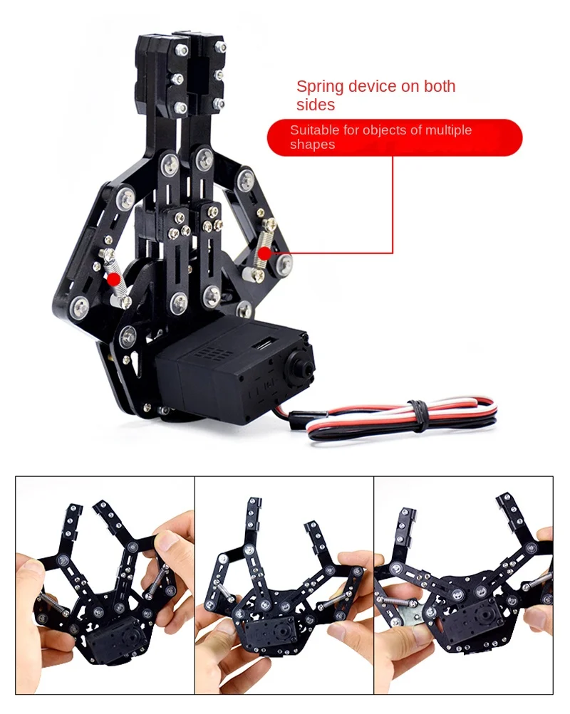 Roboter greifer Kunststoff Manipulator Klauen klemme Roboterarm für Arduino Roboter DIY Kit mg996 mechanischer Greifer für stm32 Roboterarm – Detail 11