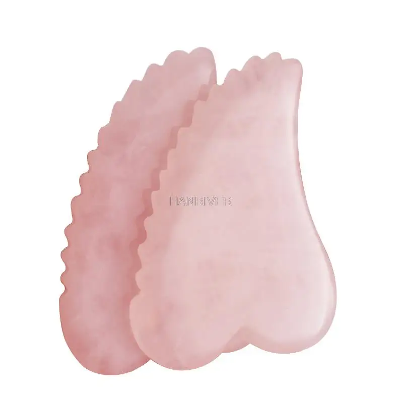 

Natural Rose Quartz Gua Sha Acupuncture Massage Stone Facial Back Foot Gua Sha Massage Tool Health Care Beauty Massage Tool