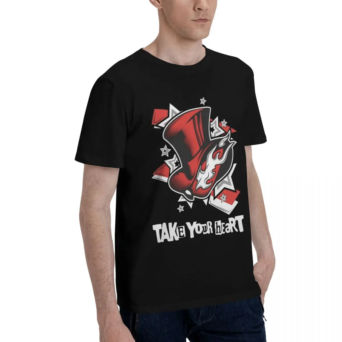 الرجال تي شيرت بيرسونا 5 فانتوم لصوص القلب الهدايا Y2K الجرافيك أنيمي للجنسين بلايز تي شيرت