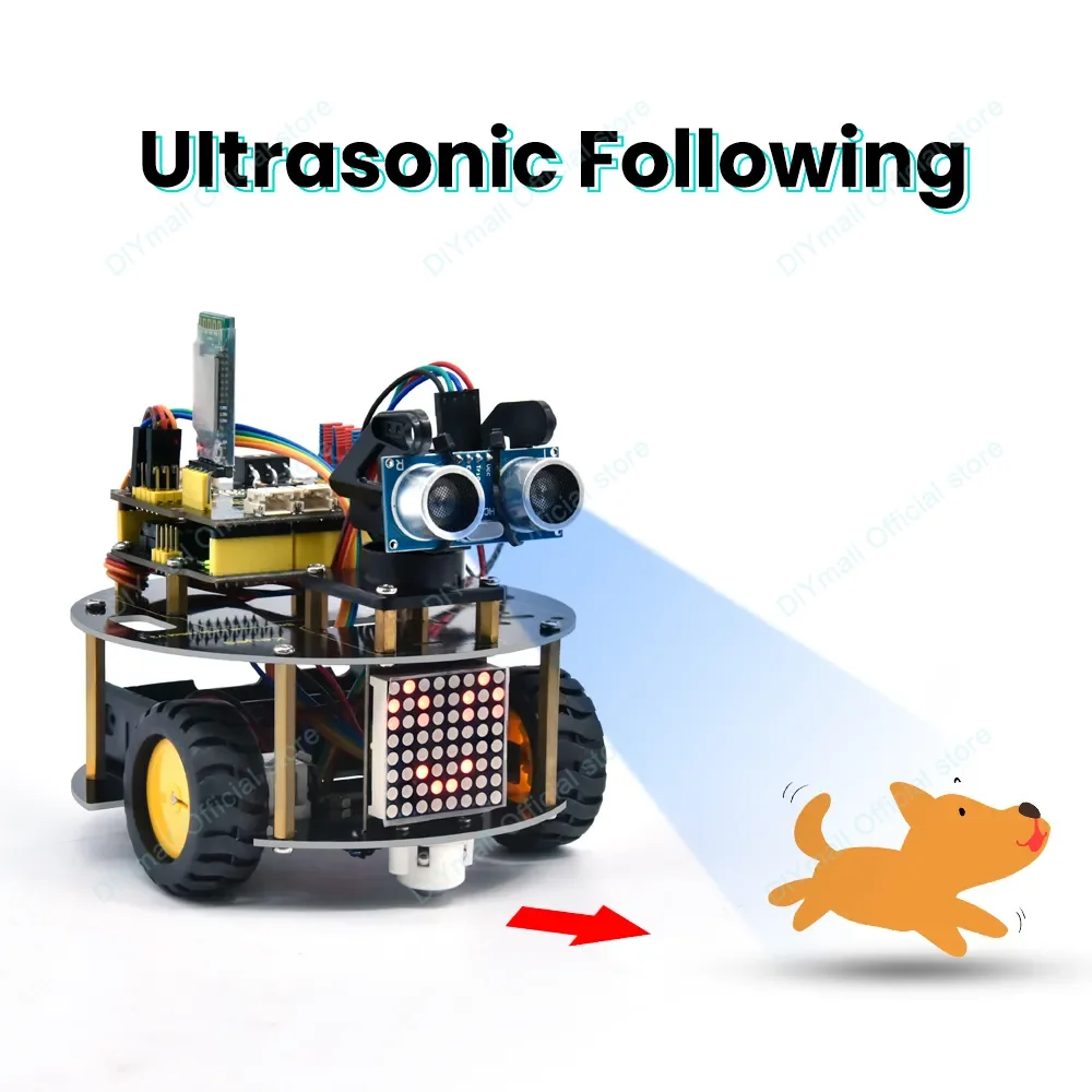 Keyestudio Smart Little Turtle Robot V3.0 – Arduino STEM Programmable Kit with Blue-tooth Mixly Coding Multi-Sensor Functions