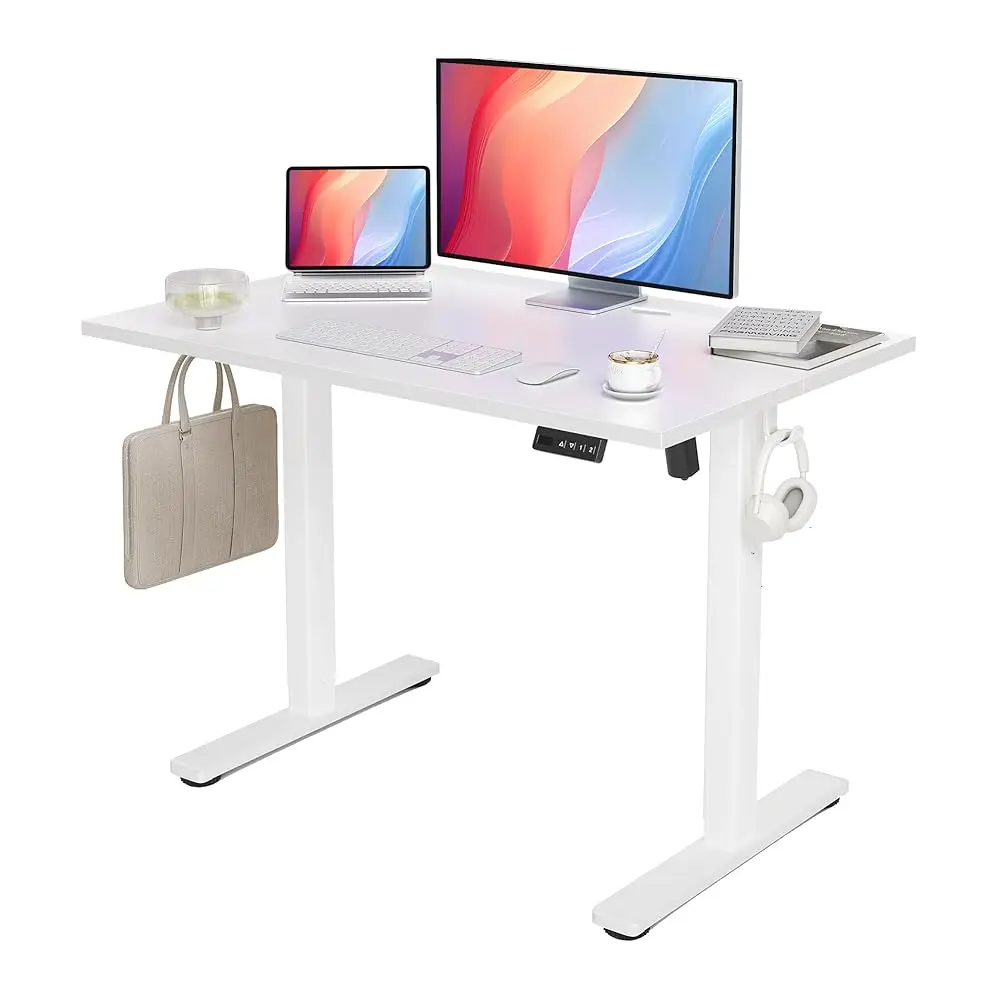 

Standing Desk With Adjustable Height, 40X24 H Electric Stand Up Desk For Home Office, Studio, Computer Workstation, White
