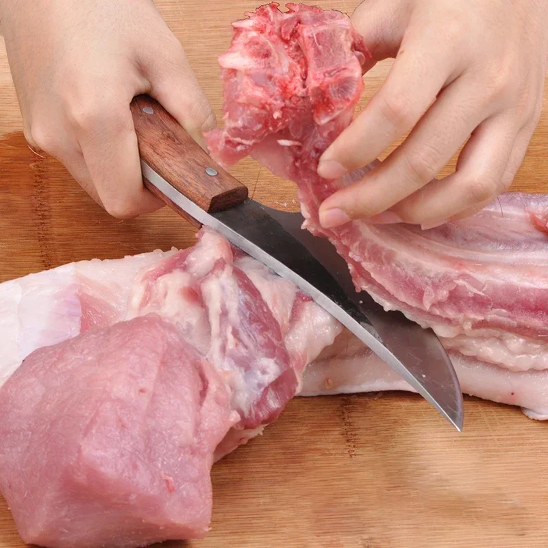 Mongolian wind with set curved knife, sharp boning knife, kitchen multi-functional kitchen knife, high hardness slaughter knife