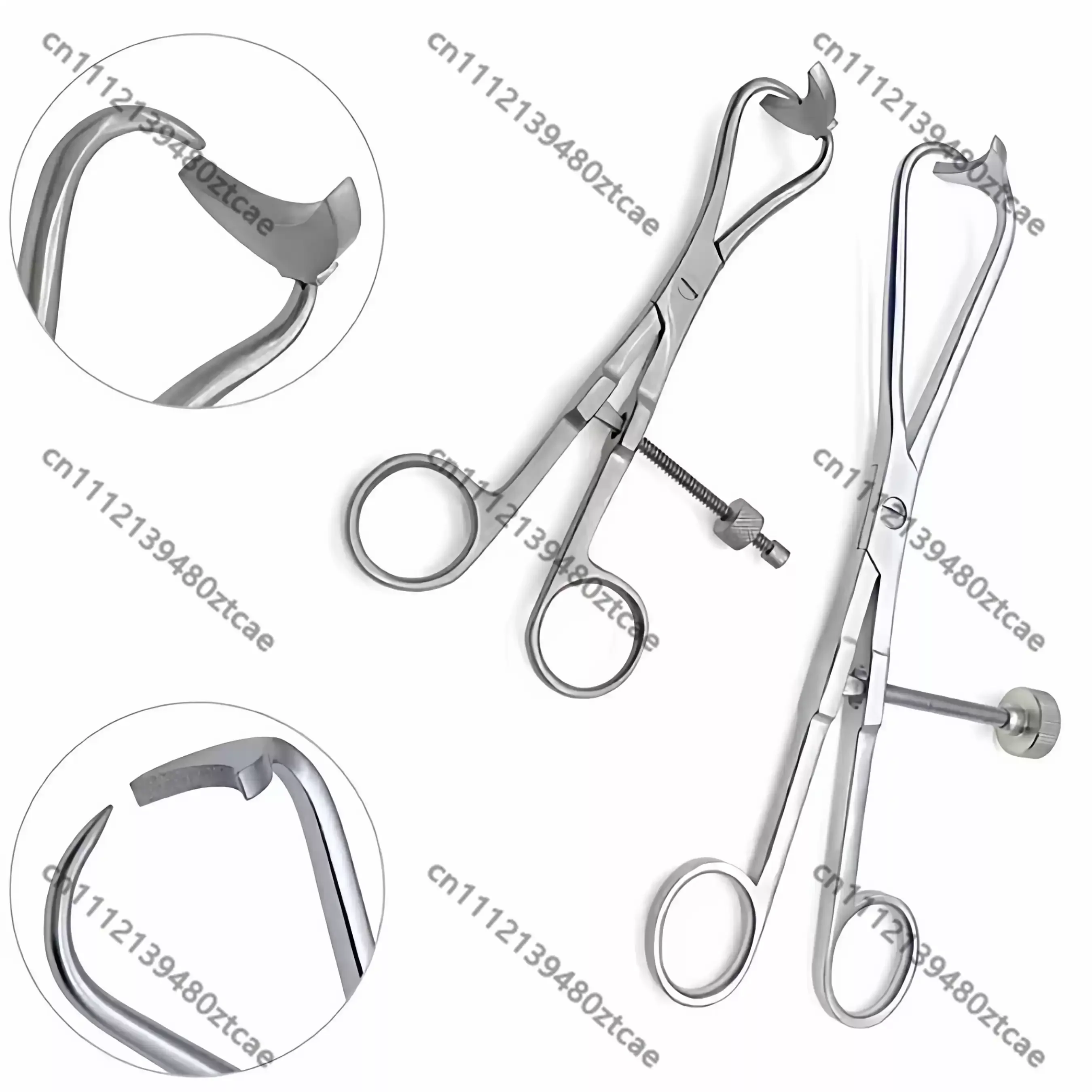 Reduction forceps for orthopedic surgery, adjustable pointed tip reduction pliers with self-locking toothed design