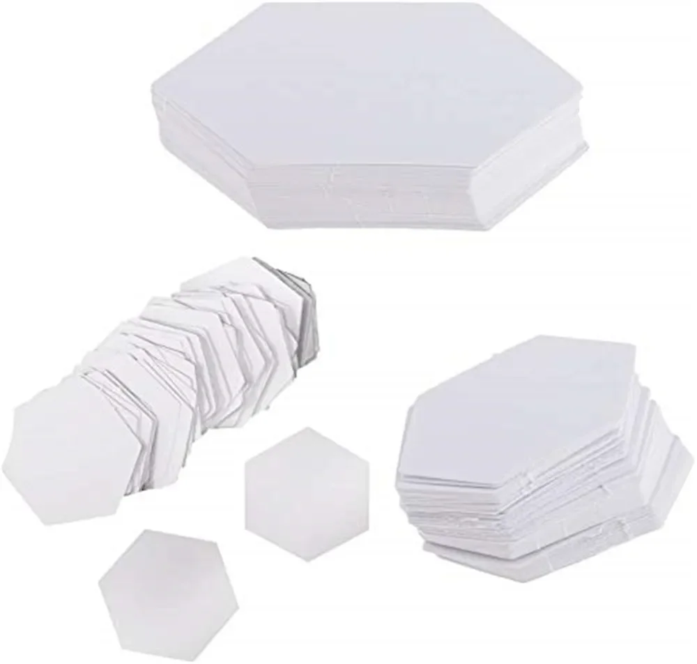 300 Pieces Hexagon Paper Quilting Templates Paper Piecing DIY Patchwork 12mm 22mm 26mm