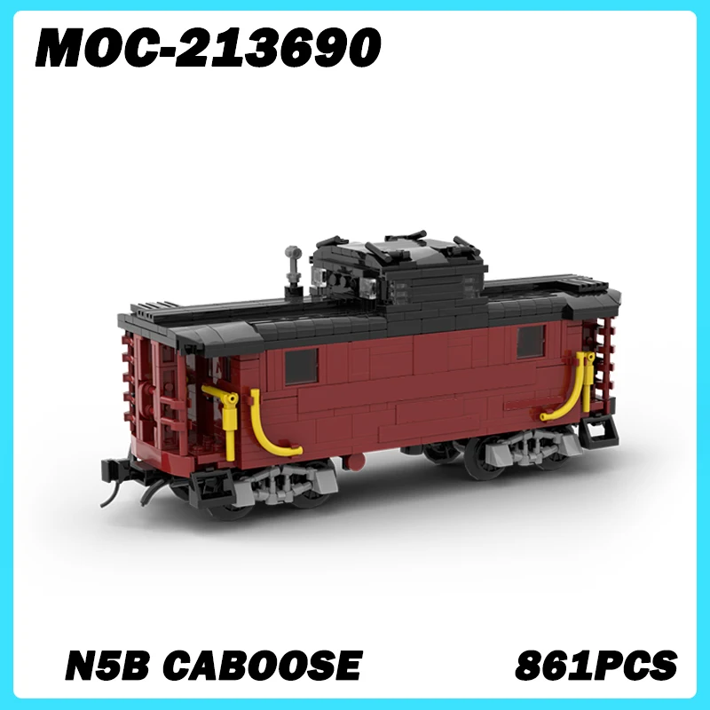 

MOC-213690 Train Series N5B Caboose Building Block Model Brick Urban Train Accessories Set Creative Gifts Christmas Toys 861PCS
