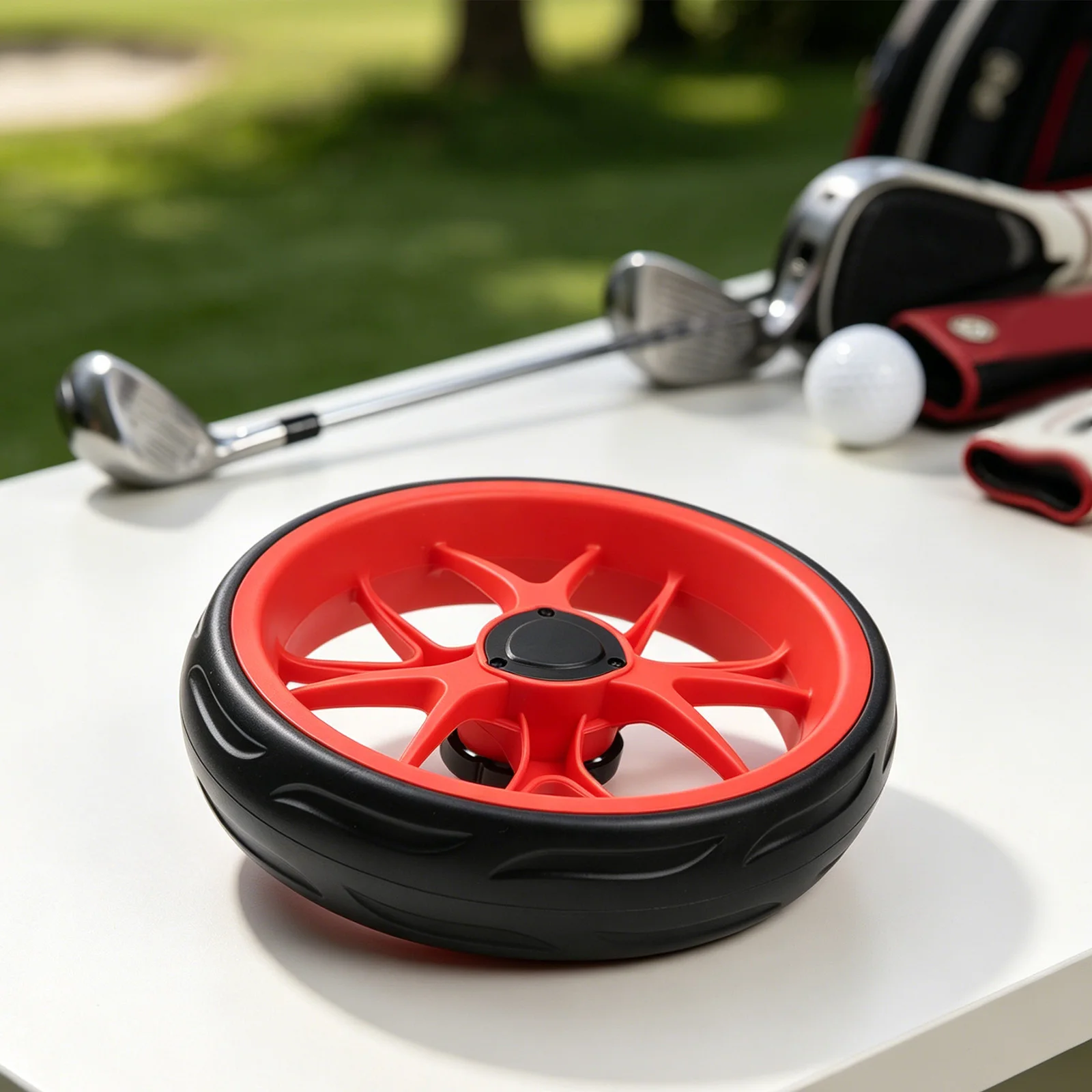 Golf Push Cart Wheel Replacement Designed for Smooth and Quiet Operation on Grass and Pavement Fits 10mm Axle Diameter 25 5cm