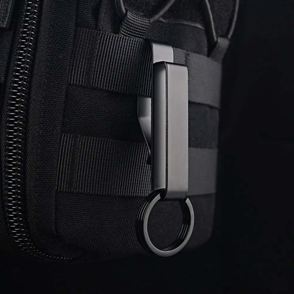 Edelstahl Gürtel Haken Karabiner Auto Schlüssel bund Gürtel Kleiderbügel Flaschen haken Camp Wasser halter taktische Outdoor EDC Schnalle Werkzeug – Detail 5