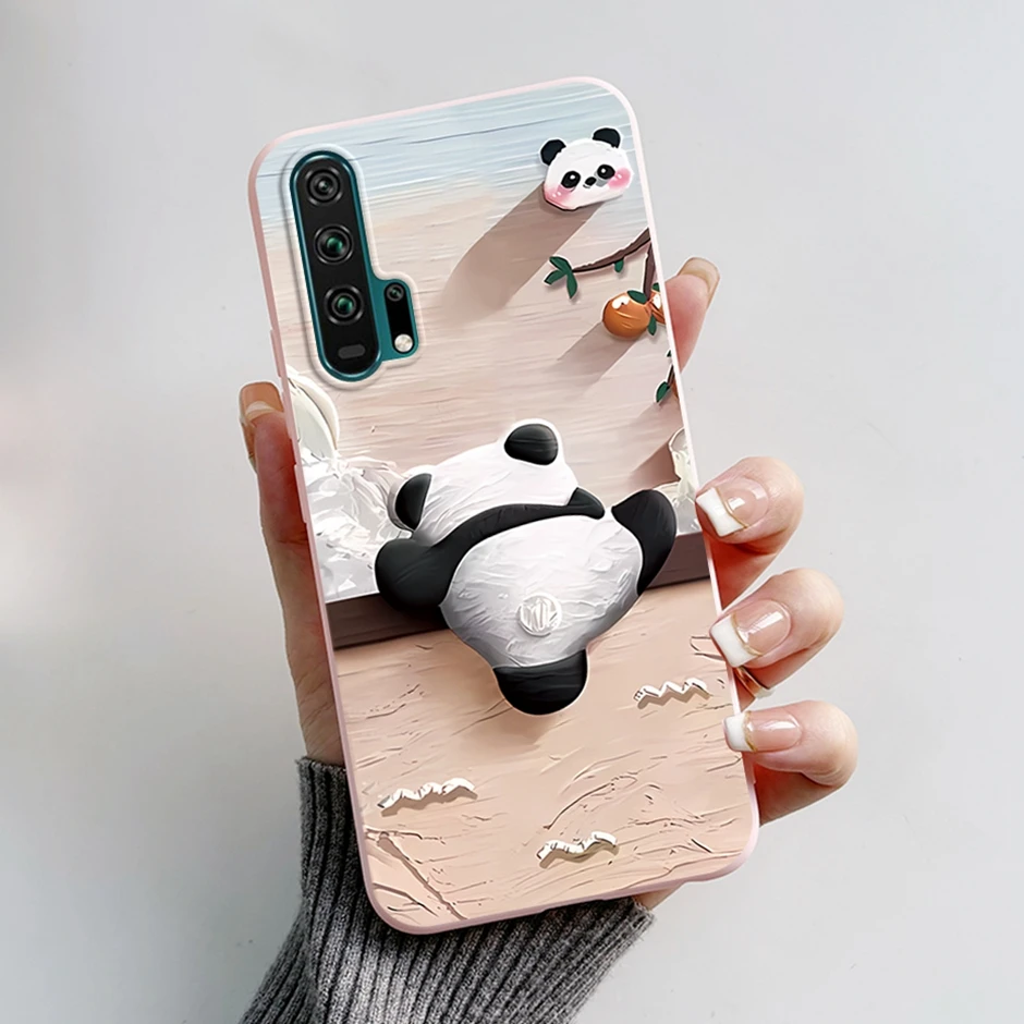 For Honor 20 Pro Liquid Silicone Soft Back Phone Case Fro Honor 20 Pro Unique Fashion Cute Cartoon Shockproof Camera Protection