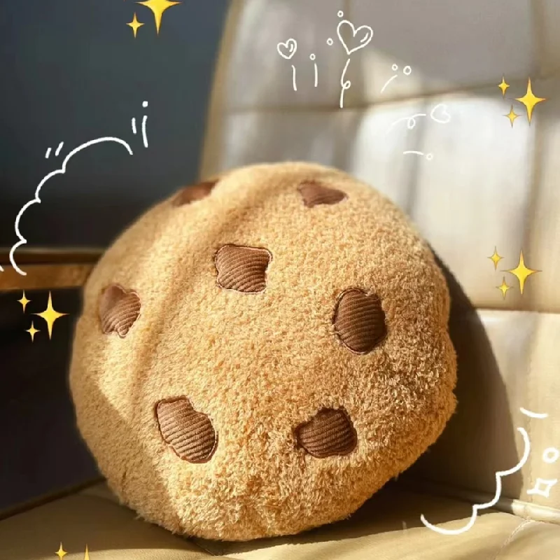 1pcs Soft Cookie Pillow Cartoon Cookies Plush Seat Cushion Food Children Children Girls Birthday Room Decoration New Year Gift
