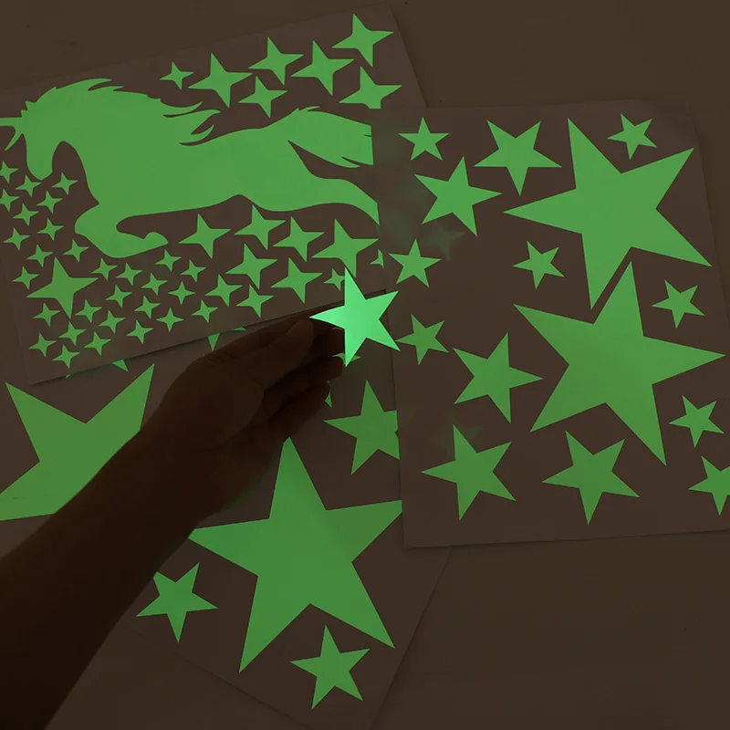 ملصقات حائط على شكل نجوم وحيد القرن مضيئة تتوهج في الظلام لتزيين غرفة الأطفال الصغار صديقة للبيئة يمكنك صنعها بنفسك #5