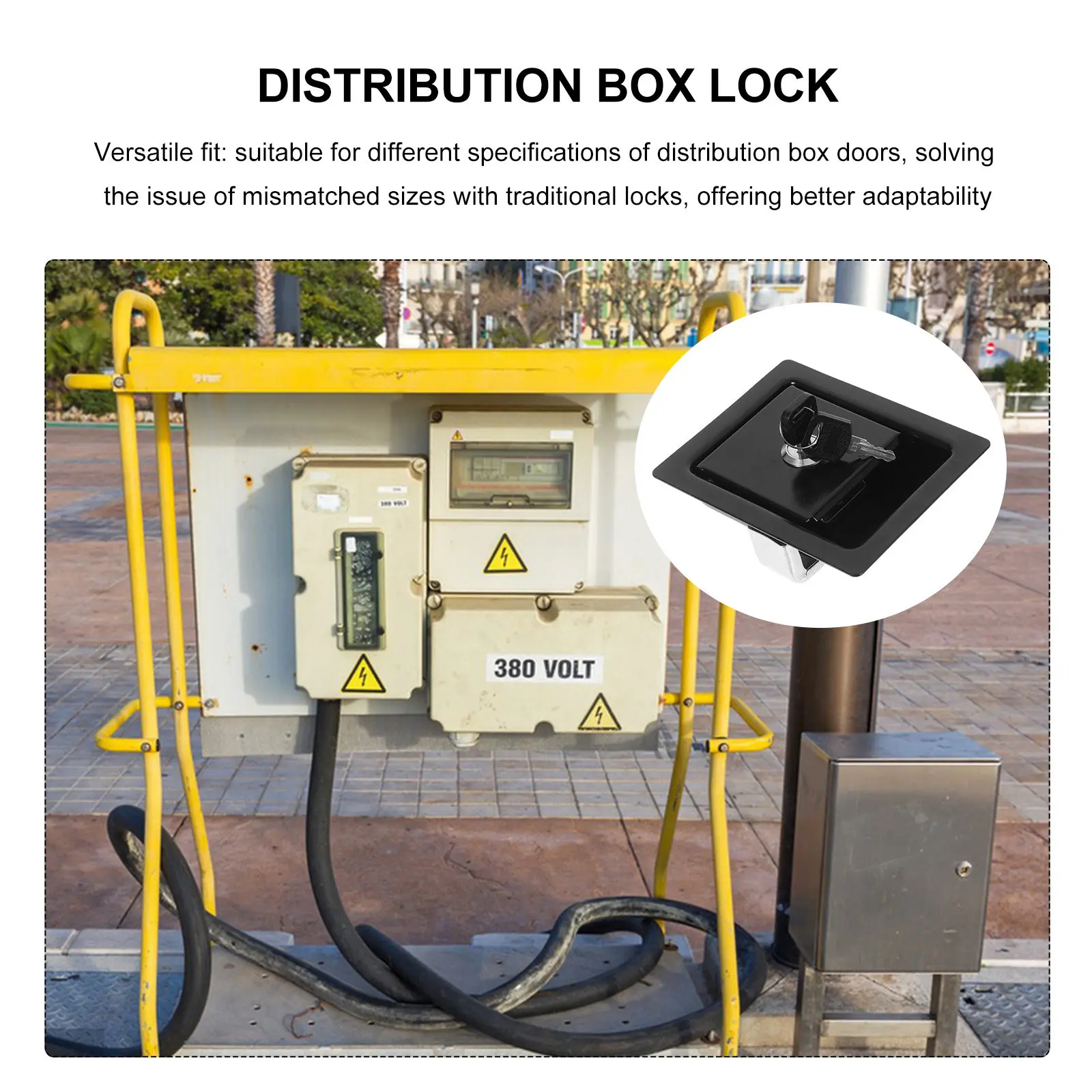 

Промышленная ручка-замок из нержавеющей стали для встраиваемого монтажа в дверцы санитарных грузовиков, распределительных шкафов и тумб